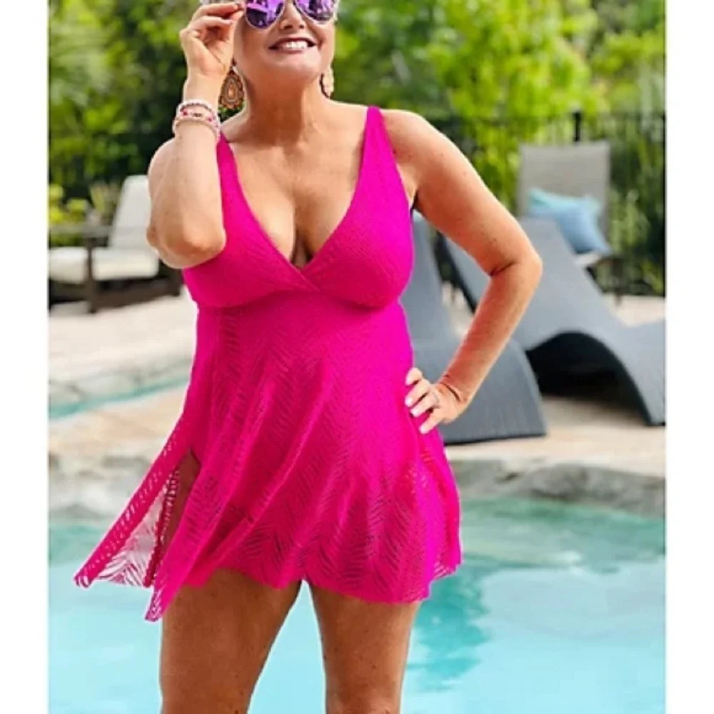 Kim Gravel x Swimsuits For All Crochet Overlay Swim Dress